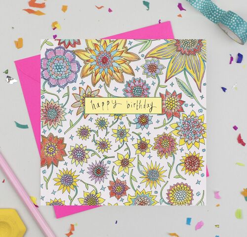 Little Sunflowers Birthday Card