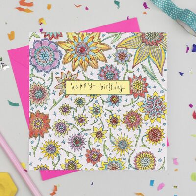 Little Sunflowers Birthday Card