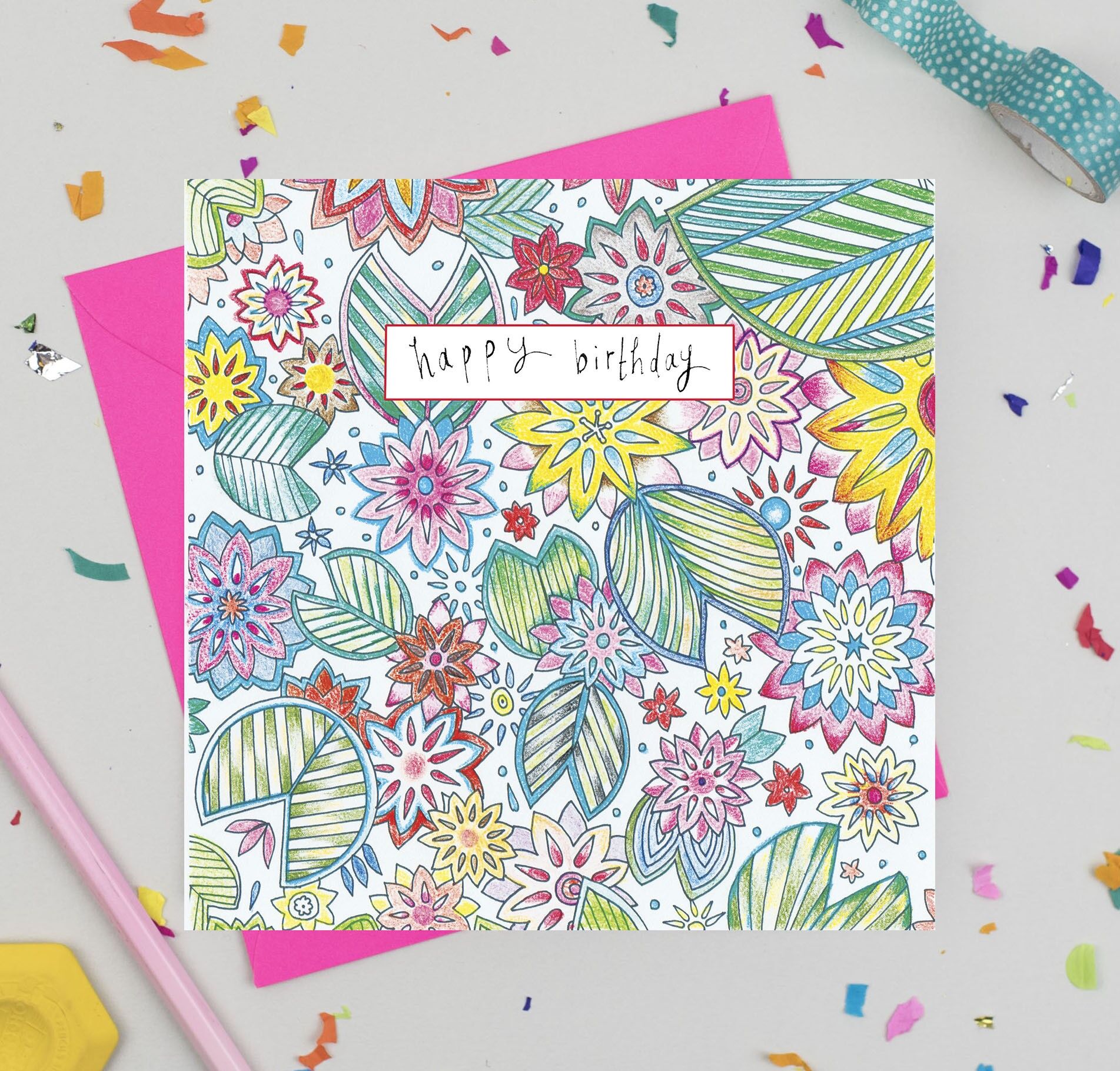 Regenbogenteich Geburtstagskarte