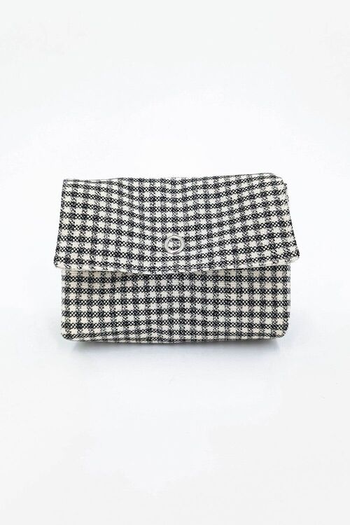 Mini pochette vichy noir & blanc