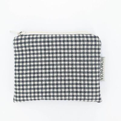 Black & white gingham purse