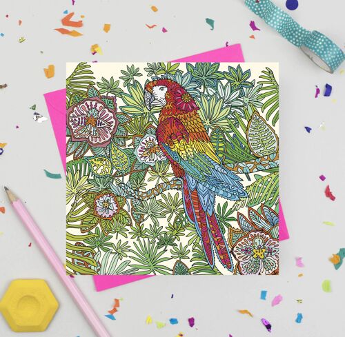 Parrot Greeting Card