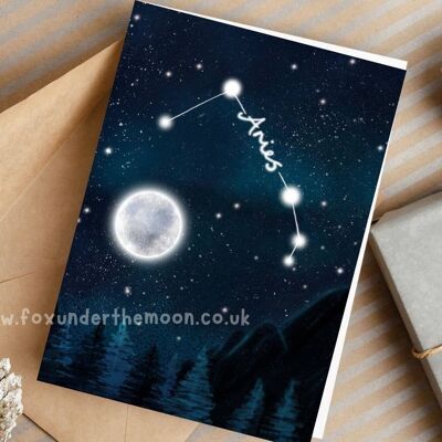 Greeting Card - 'Aries' Star Sign Greeting Card