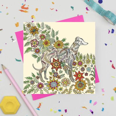 Whippet Greeting Card