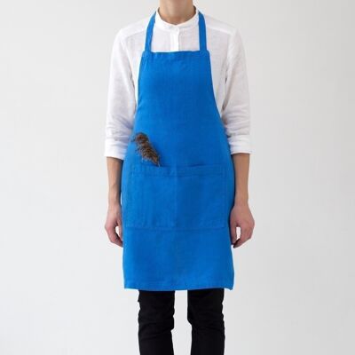 French Blue Linen Daily Apron