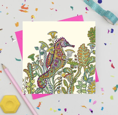 Seahorse Greeting Card