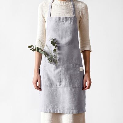 Light Grey Linen Daily Apron