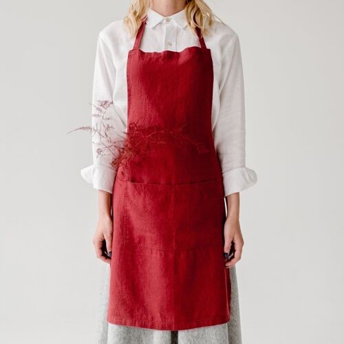 Red Pear Linen Daily Apron