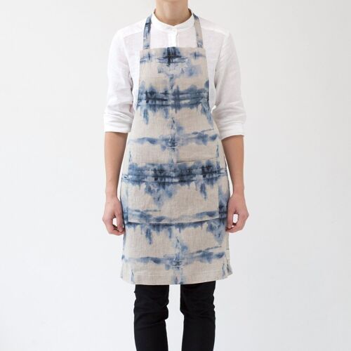 Tie Dye on Natural Linen Daily Apron