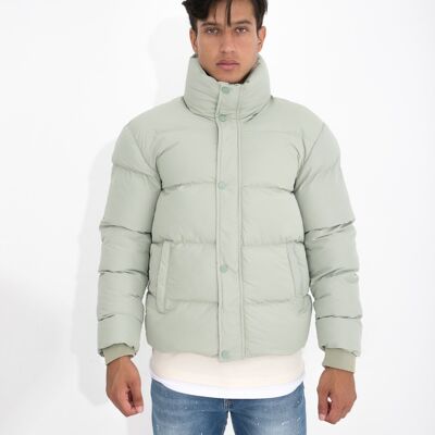 Ikao - Long hooded down jacket with button and zip closure-LL2019-2