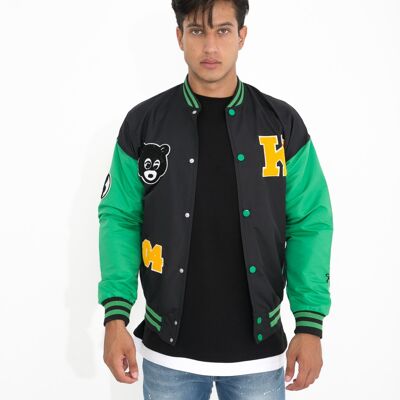 Ikao - Chaqueta Teddy bicolor con bolsillo-LL2019-K