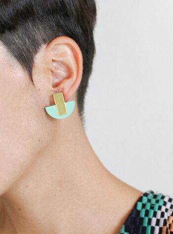 Boucles d'oreilles minimalistes | Petites boucles d'oreilles modernes | Boucles d'oreilles géométriques Kidner