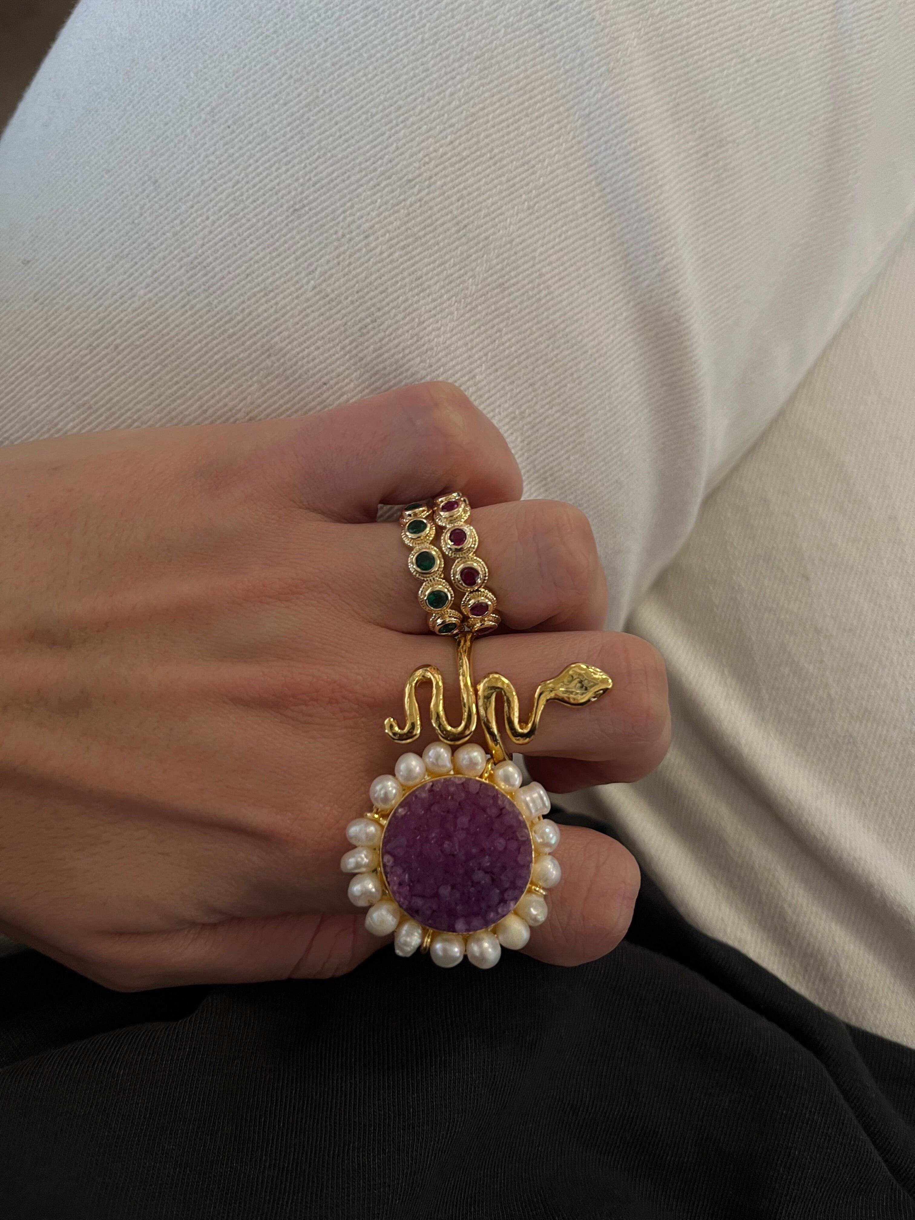 JYONA Neelam Rajwadi Look Gold Plated Adjustable Finger Ring for  Women(JYONA FASHION) Brass Diamond Gold Plated Ring Price in India - Buy  JYONA Neelam Rajwadi Look Gold Plated Adjustable Finger Ring for