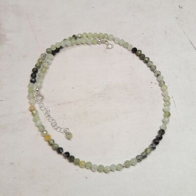 Verdes Natural Stones and 925 Silver Necklace