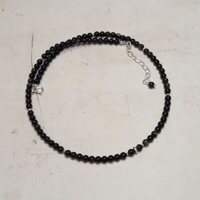 Collar de Obsidiana de Plata 925