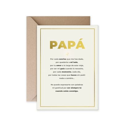 A5 CARD “DAD” + GOLDEN STAMPING