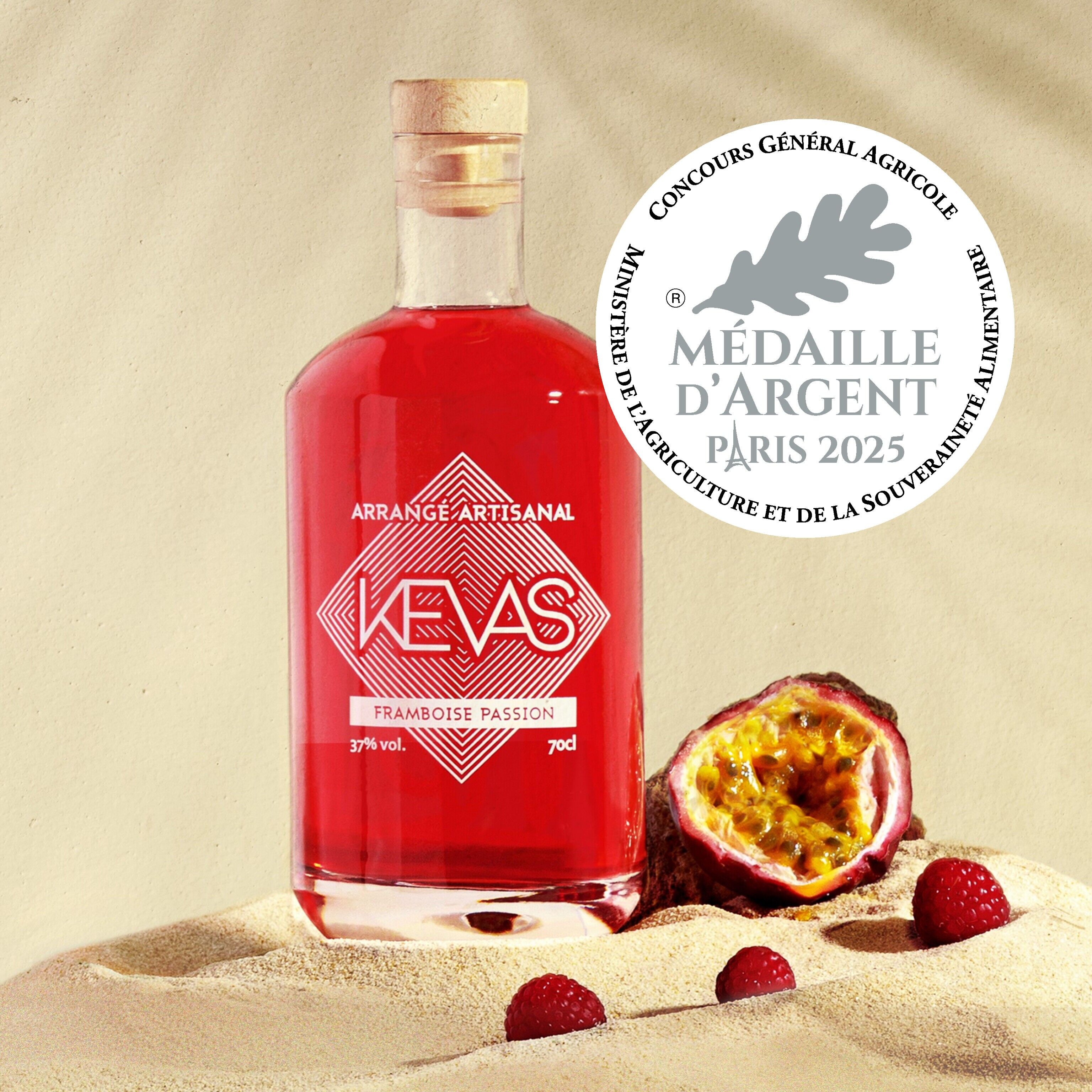 Arrangierter Rum KEVAS Raspberry Passion - 70cl