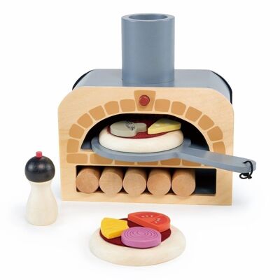 Set di giochi di ruolo giocattolo foglia tenera forno per pizza
