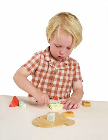 Ensemble de jeu de rôle de jouet de feuille tendre de planche à découper de fromage 2