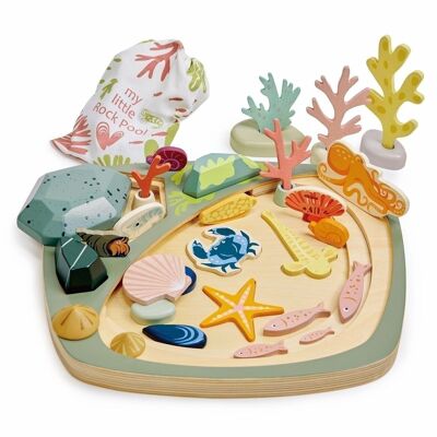 My Little Rock Pool Tender Leaf Toy Open ended Play Set