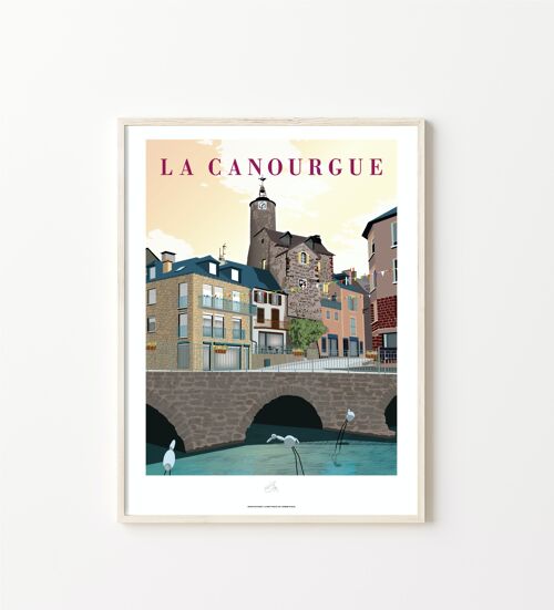 Affiche La Canourgue - Poster de Lozère - Occitanie, France