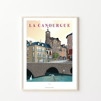 Poster La Canourgue - Poster of Lozère - Occitanie, France