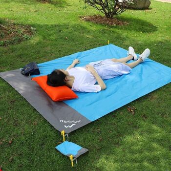 Tapis de camping couverture de plage imperméable matelas de sol de pique-nique portable en plein air 4