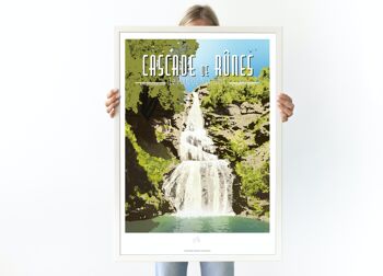 Affiche La Cascade de Rûnes, Mont-Lozère - Poster de Lozère - Occitanie, France 2