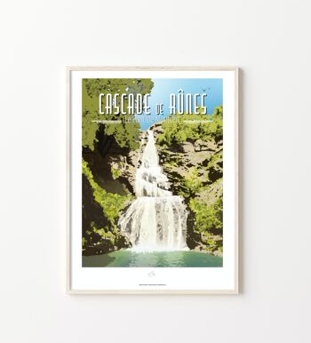 Affiche La Cascade de Rûnes, Mont-Lozère - Poster de Lozère - Occitanie, France 3