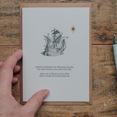 Poema de la fiebre del mar Tarjetas de felicitación