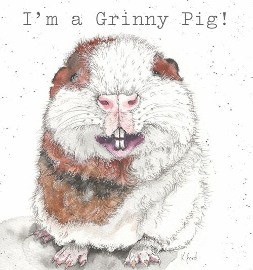 GRINNY PIG GREETING CARD