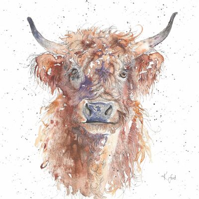 HIGHLAND COW GREETING CARD