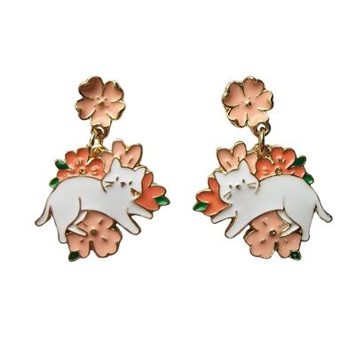 Kitty Amongst the Blooms Earrings