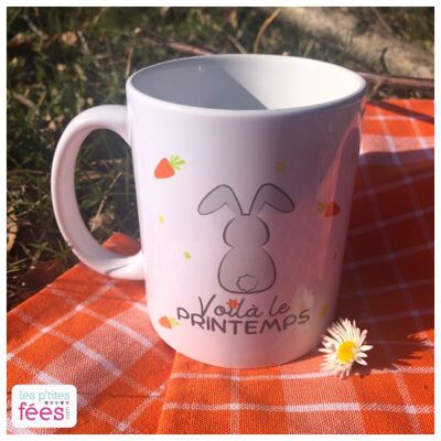 Mug "Voilà le Printemps" (Pâques, famille, brunch)