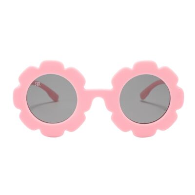 Kids Flower Dark Pink Sunglasses