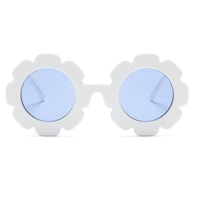 Kids Flower White Sunglasses