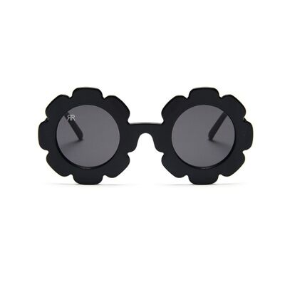Kids Flower Black Sunglasses