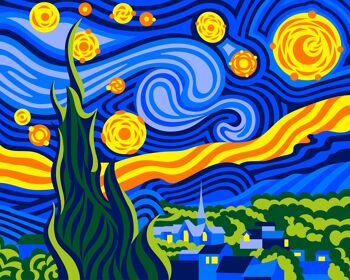 Starry Night - Paint by Numbers Kit 4