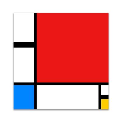 Komposition II in Rot, Blau und Gelb - Aufkleber