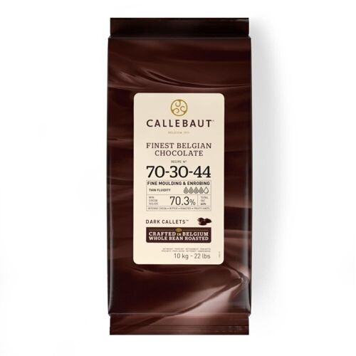 CALLEBAUT - CHOCOLAT NOIR -FINEST BELGIAN CHOCOLATE N° 70-30-44 - 70.3 % CACAO - 10KG - PISTOLES