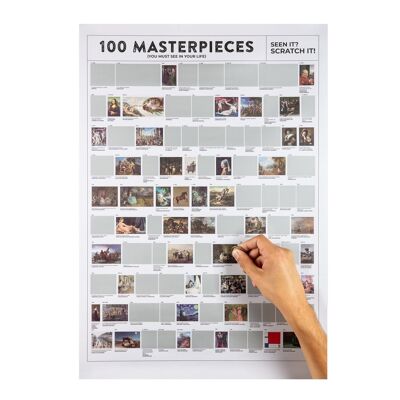 100 Scratch-Meisterwerke-Poster