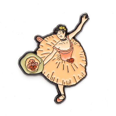 Ballerina con bouquet - Spilla
