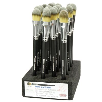 Brush display equipped with 20 x 18013 make-up brushes