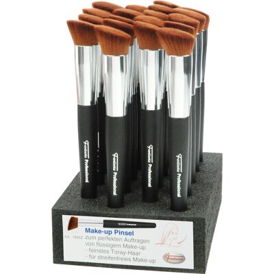 Brush display equipped with 20 x Art. No. 18052 make-up brushes