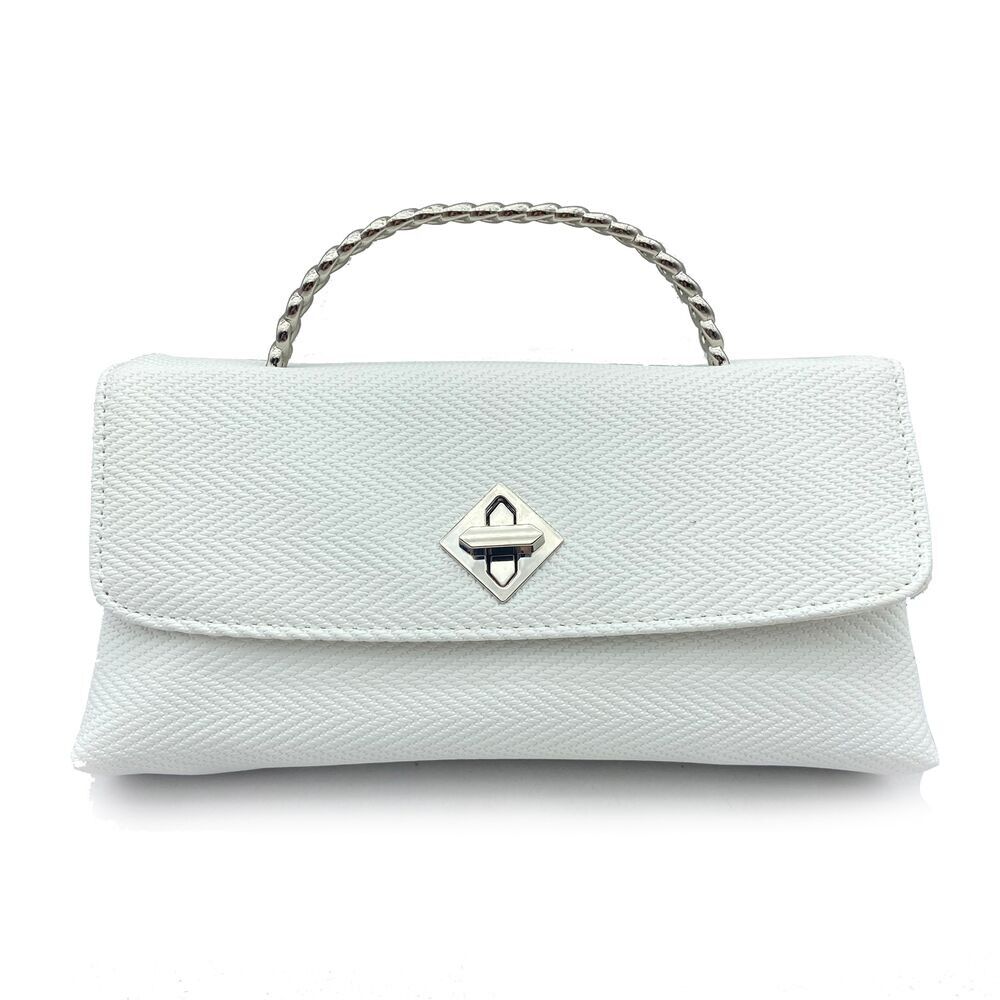 Margo – Clutch mit Drehverschluss und Tragegriff oben