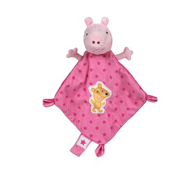 Doudou Peppa Pig head pink 11cm