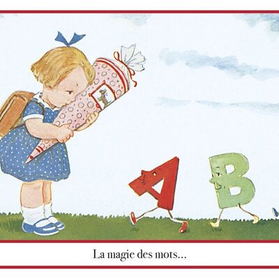 Carte postale lettres animées