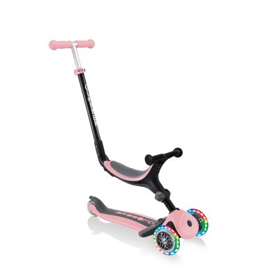 Evolutionary scooter with seat | GO-UP FOLDABLE PLUS LIGHT pastel pink