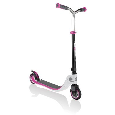 Children's 2-wheel scooter | FLOW 125 FOLDABLE white and pink