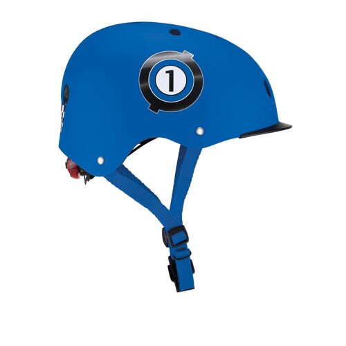 Casque de protection (XS/S) 48-53 cm | ELITE bleu motif racing